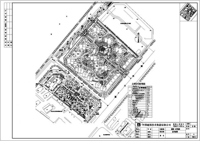 黄山某住宅小区总平面规划设计方案图_图1