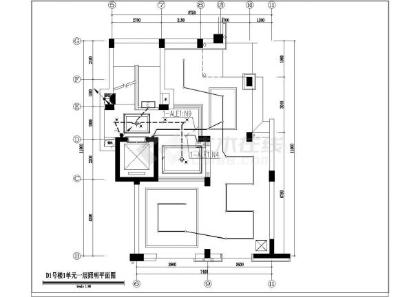 【浙江】多高层公寓项目公共区域装修工程照明及配电系统施工图-图二