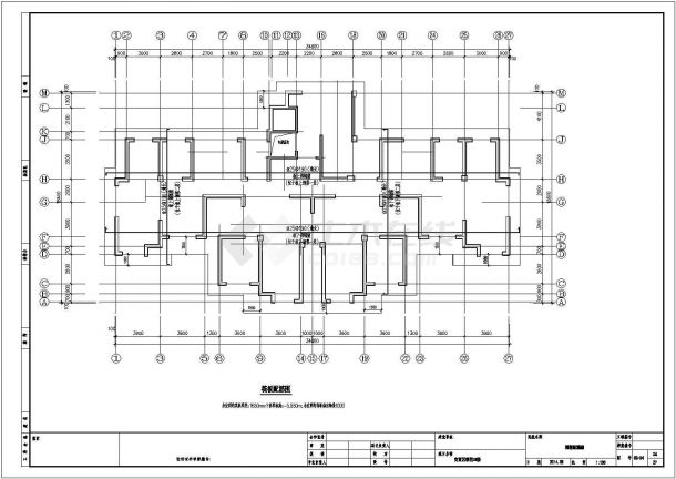 14000平33层剪力墙高层住宅楼结构施工图（含详细建筑图）-图一