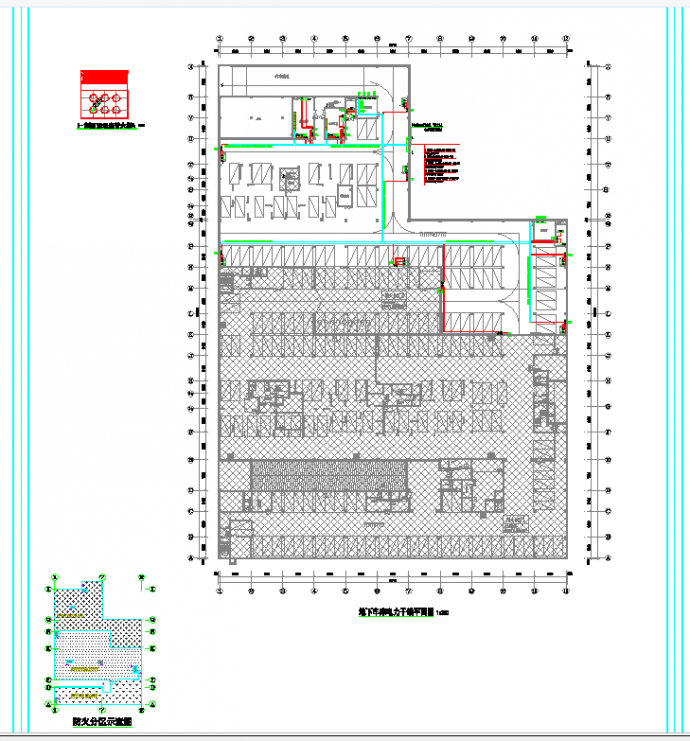 某地地库电气施工CAD图纸_图1