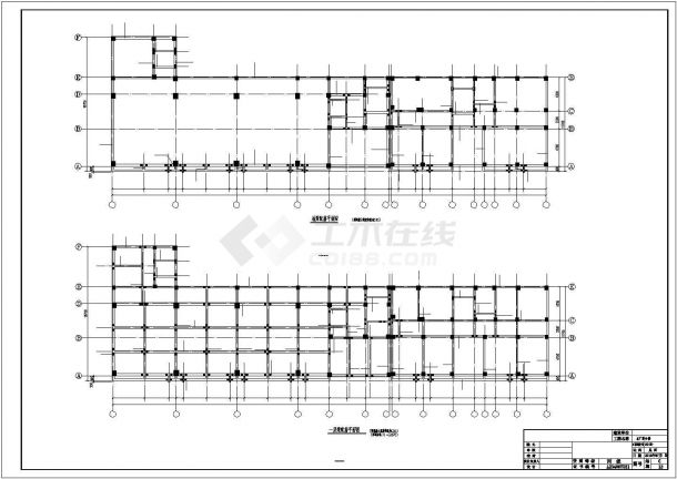 六层框架结构水厂综合楼结构施工图（含建筑图）-图一