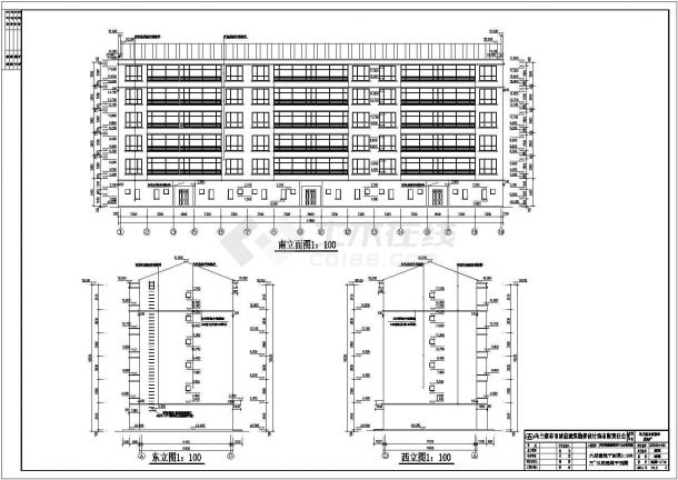 某地区六层砖混结构住宅建筑施工图-图二