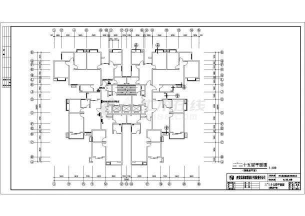 西安某科技园区二十六层住宅电气施工图-图一