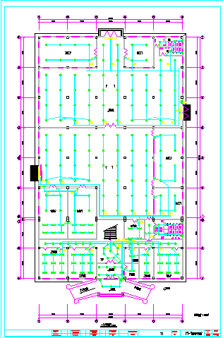 某工业厂房及宿舍设计平面图（框架结构）_图1
