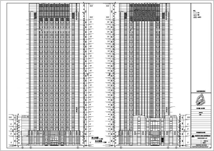 【常州市】地上25层地下一层办公楼建筑设计施工图_图1