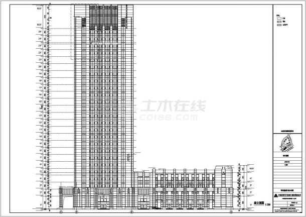 【常州市】地上25层地下一层办公楼建筑设计施工图-图二