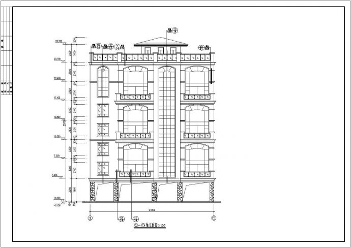 某七层异形柱框架结构别墅建筑结构施工图_图1