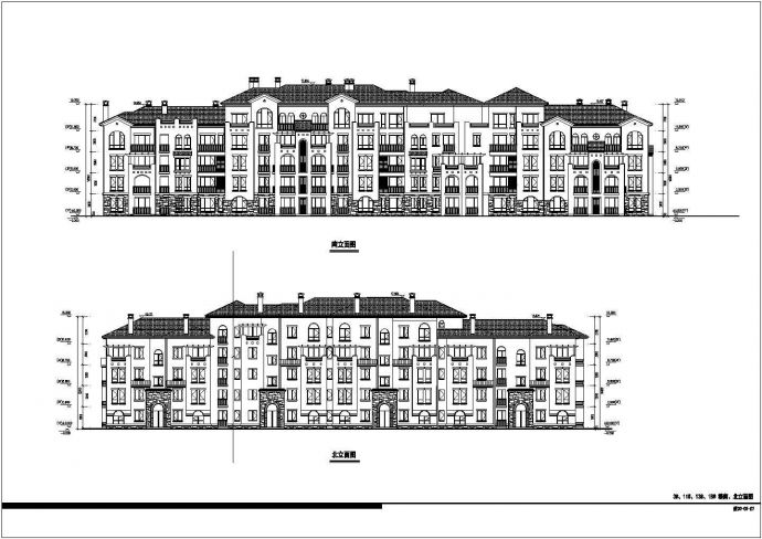 某5层转角欧式住宅建筑方案设计图纸_图1