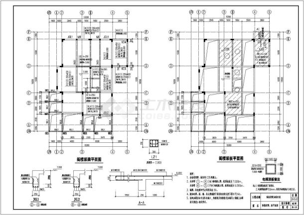 丽高别墅加固改造结构设计施工图纸-图一