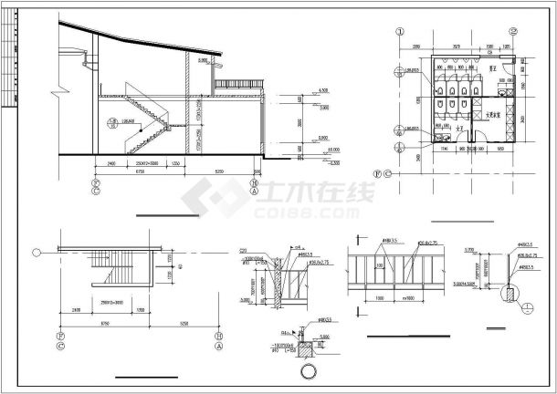 某地单层钢结构门式刚架厂房结构施工图（包含建筑设计）-图二