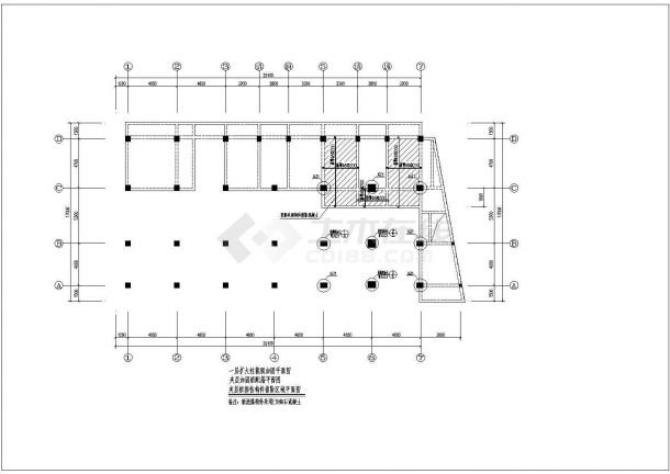 某七层框架结构住宅火灾后加固处理设计施工图-图一