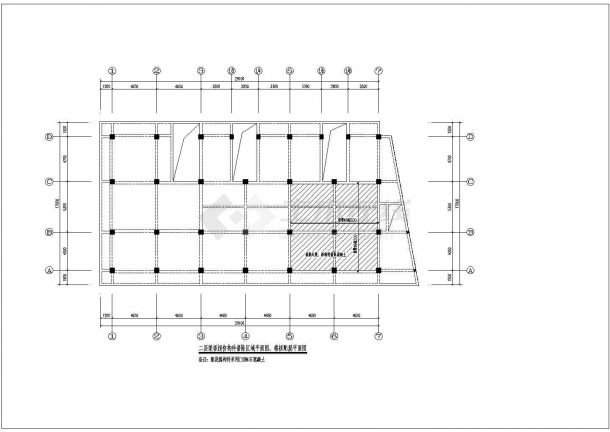 某七层框架结构住宅火灾后加固处理设计施工图-图二