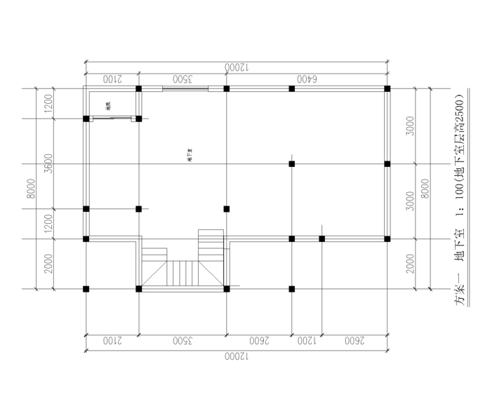 某别墅住宅楼建筑户型图纸设计CAD