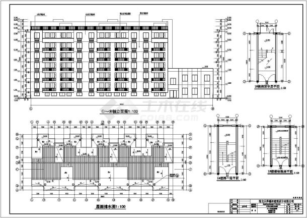 荆州市沙市区6层框架结构廉租房建筑设计施工图-图一