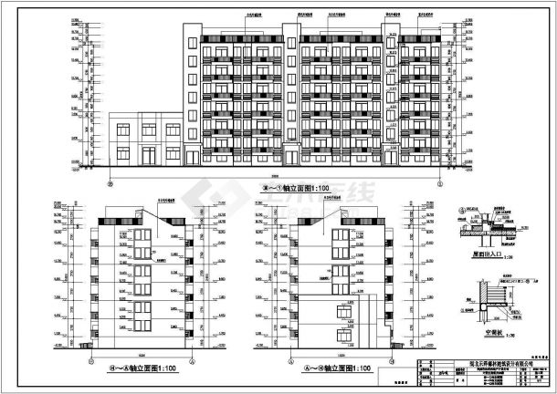 荆州市沙市区6层框架结构廉租房建筑设计施工图-图二