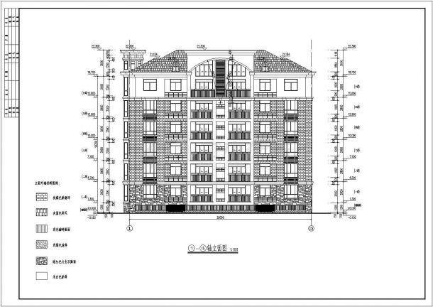 某六层框架异形柱住宅结构施工图（含建筑设计）-图一