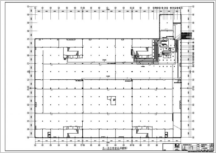 地上四层清新家居广场给排水方案图（带地下车库）_图1