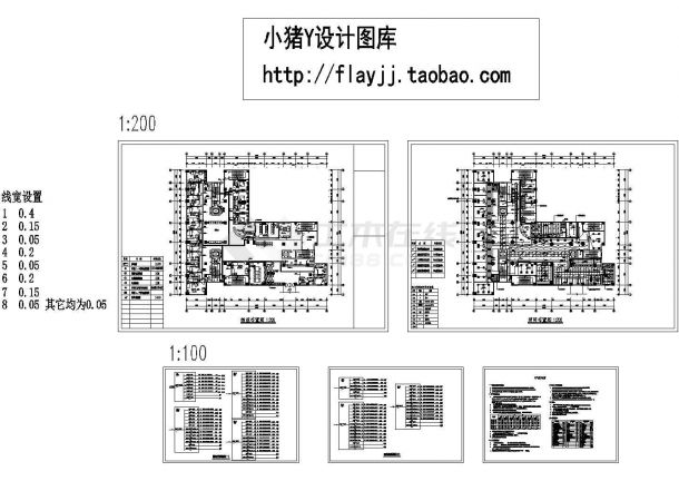 长46.8米 宽41.6米 医院建筑首层L型门诊部电气设计图-图一