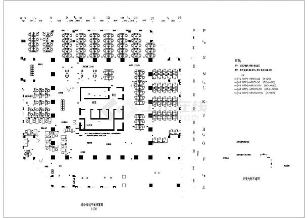 某办公楼一层综合布线施工图-图一