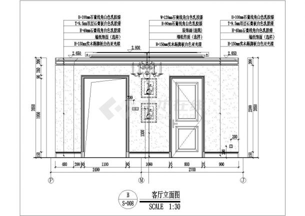 【浙江】现代风格154平三居室施工图-图二