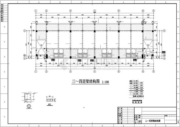 地上五层框架结构学生宿舍结构施工图-图二