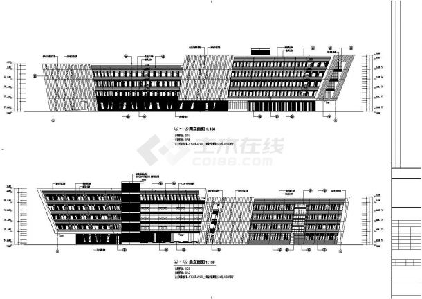 【上海】某地某大学教学楼建筑设计施工图-图二