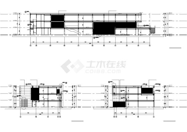 【江西省】某多层现代风格商业街建筑设计施工图-图二