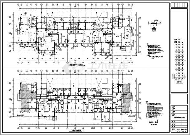 20层剪力墙结构住宅楼结构施工图纸-图二