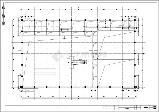 二层框架结构体育教学楼结构施工图（正交正放双层网架屋面）-图二
