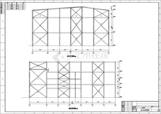 某大型钢结构框架车间全套结构施工图-图二