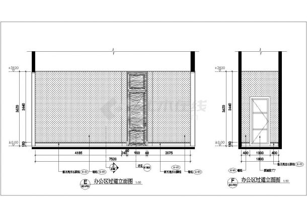 【四川】现代风格高级售楼处别墅样板房室内装修施工图（附方案效果图）-图二