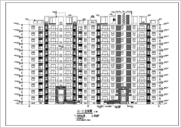 【陕西省】某地某高层住宅3#5#楼设计施工图-图二