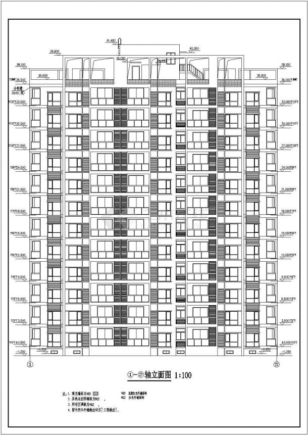 【陕西省】某地某高层住宅10#楼设计施工图-图一