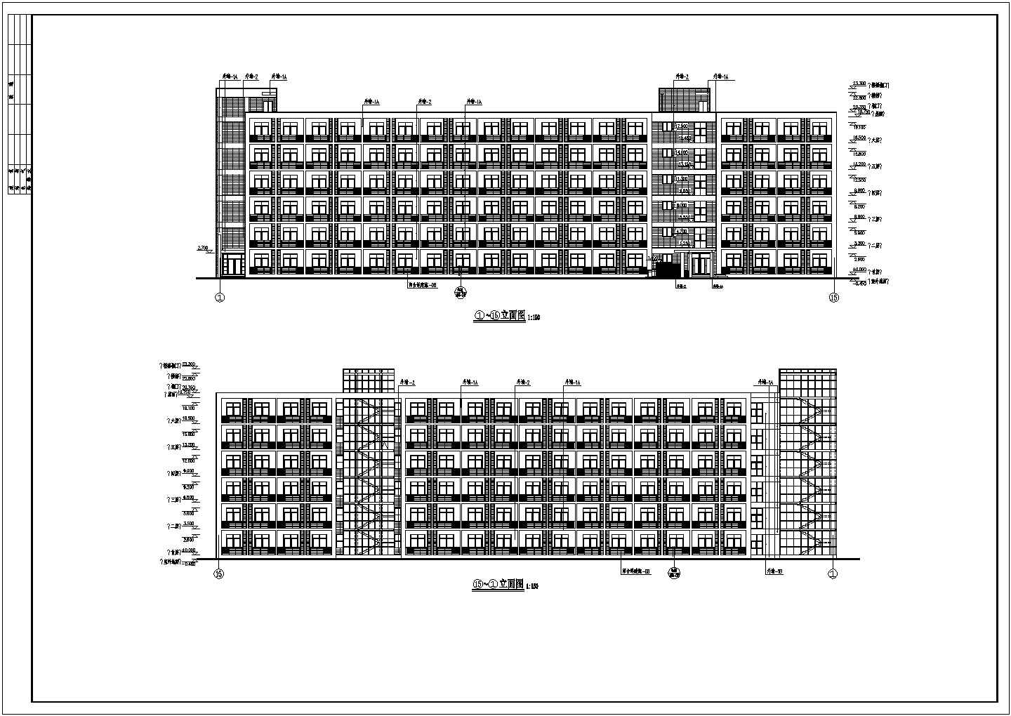 天津六层框架结构宿舍楼建筑设计施工图