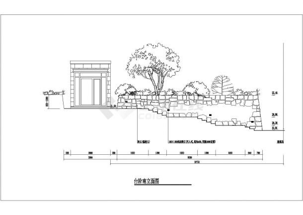园林园路铺装专辑之台阶坡道施工说明图-图二