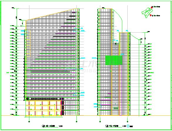 【福建省】某地某113米知名酒店建筑施工图-图二