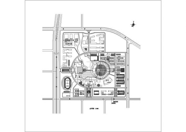 某地校园建筑设计规划方案总平面图-图一