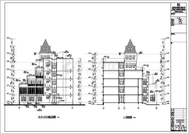 上海徐汇中学尚学楼建筑设计施工图-图二
