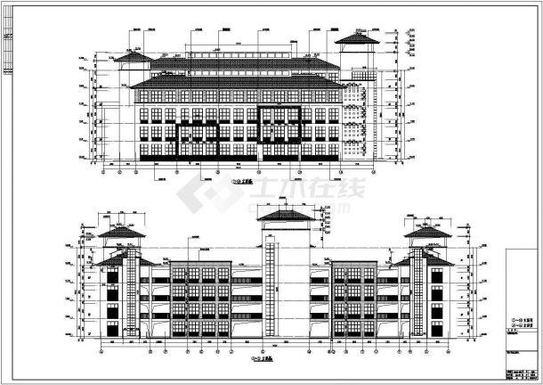 【贵州省】某2栋教学楼建筑设计施工图-图二