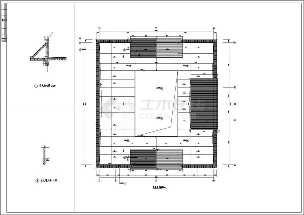 【贵州省】中学图书馆建筑设计施工图-图一