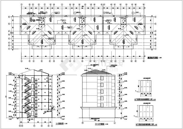 某6层底框结构住宅楼建筑结构全套施工图-图二