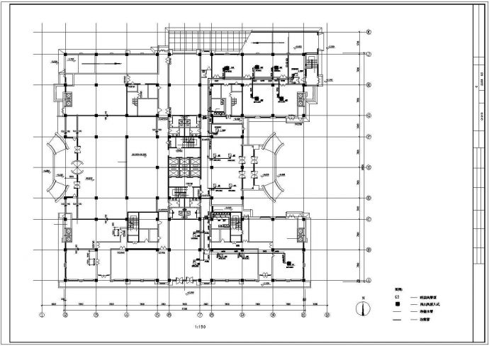 小高层办公楼空调通风系统设计施工图（KX空调系统）_图1