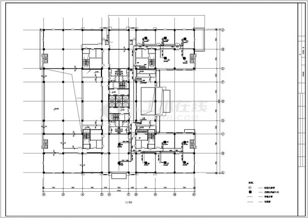 小高层办公楼空调通风系统设计施工图（KX空调系统）-图二