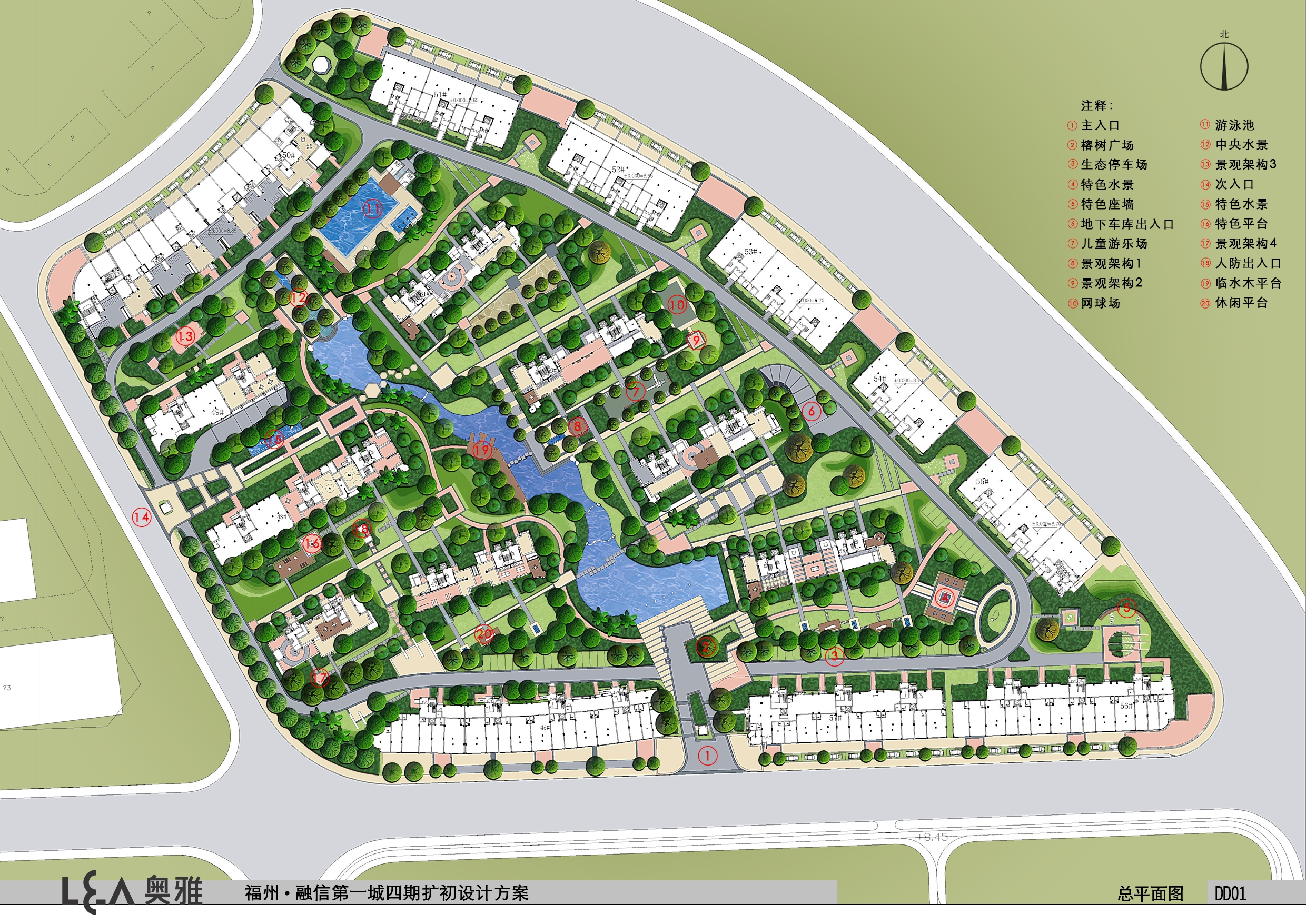【福州】某滨水住宅景观扩初设计方案（jpg格式）