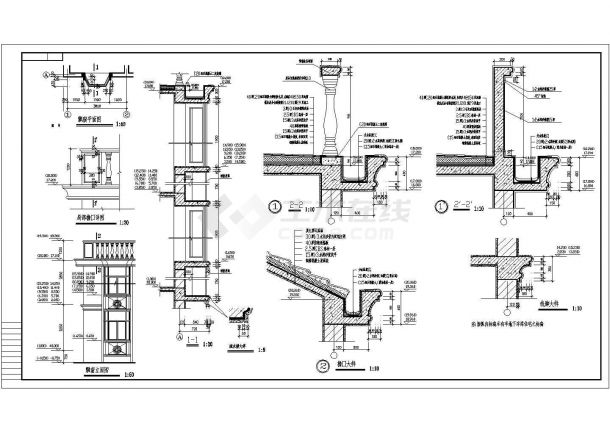 廊坊六层对称户型详细建筑施工图-图二