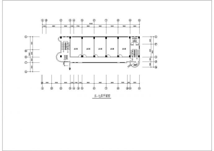 济南8层简单小型办公楼详细建筑施工图_图1