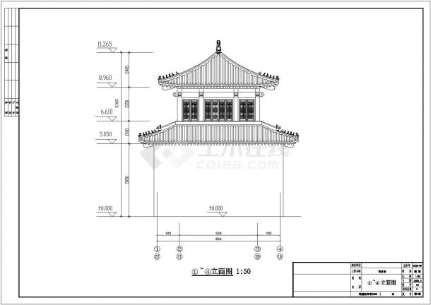 珠海2层仿古砼结构普驼寺庙部分建筑方案设计图-图二