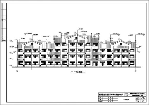 某地4层砖混结构徽式住宅建筑施工图-图二