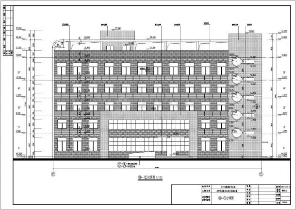 湖南某五层框架结构妇幼保健院医技楼建筑施工图-图二
