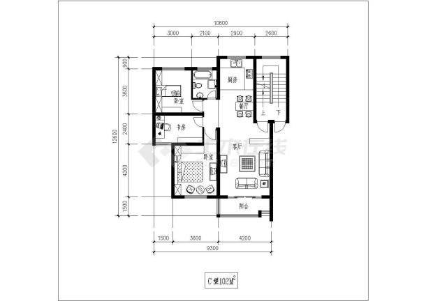 赣州经典独立户型详细建筑施工图-图一